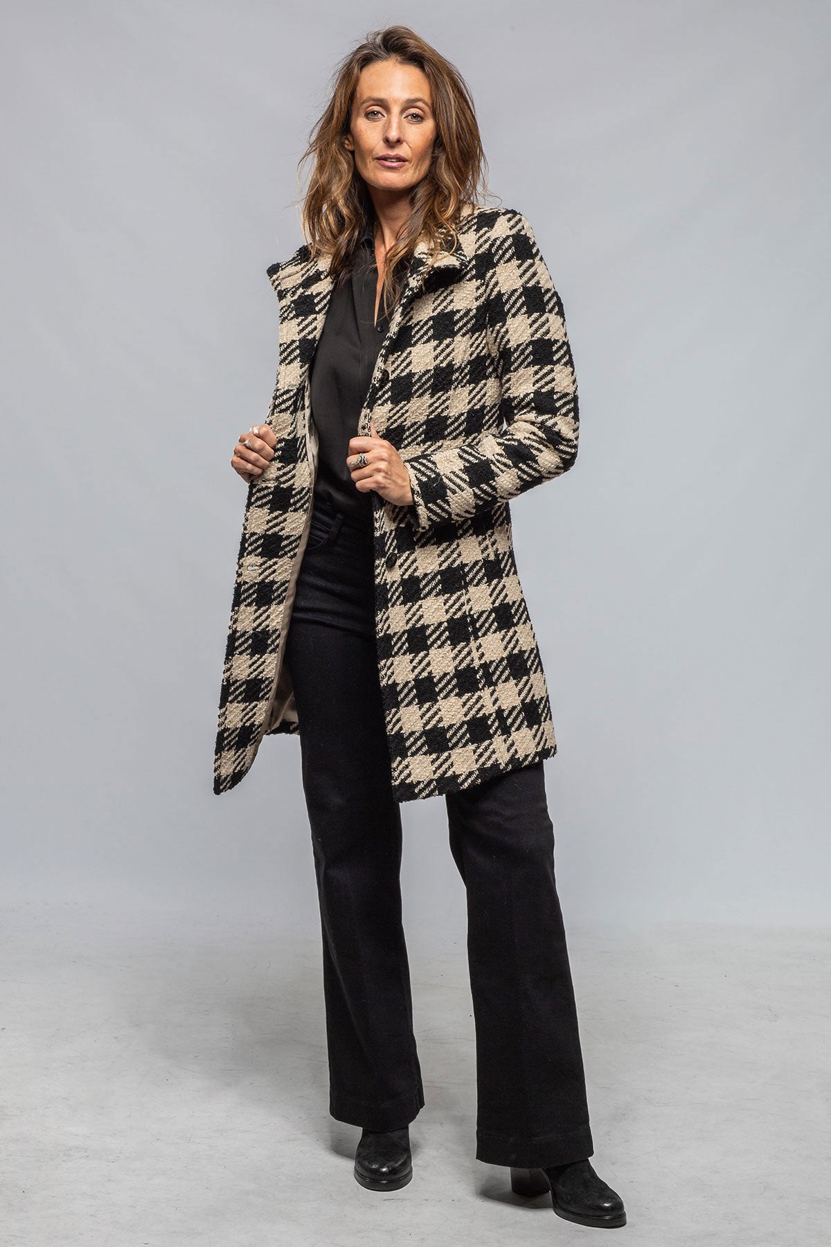 Millie Houndstooth Coat | Ladies - Outerwear - Cloth | DiBello