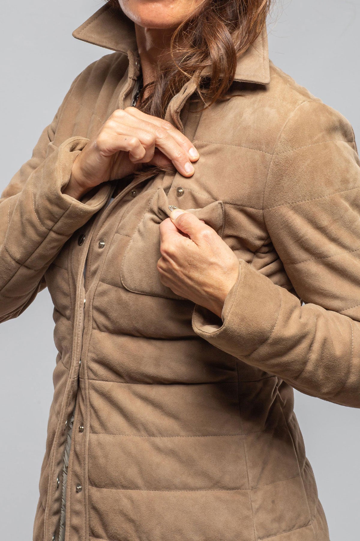 May Suede Puffer Jacket