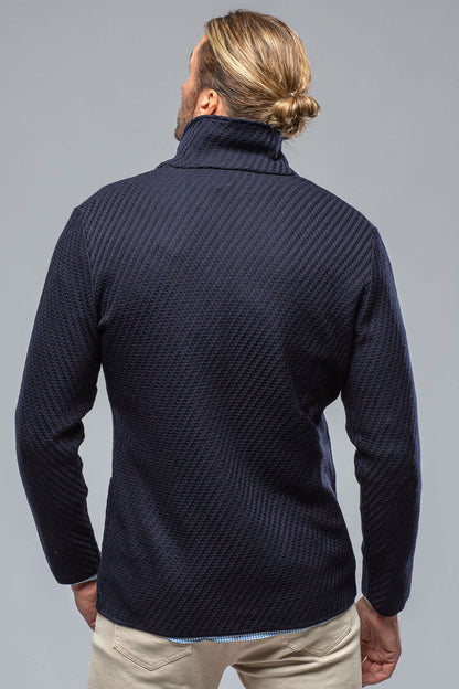 Luca Sweater Jacket In Navy | Mens - Sweaters | Axels-BDSR