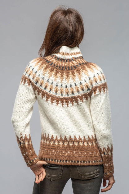 Andean Mock Neck Sweater In Natural