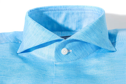 Astral Cotton Twill Shirt In Turquoise