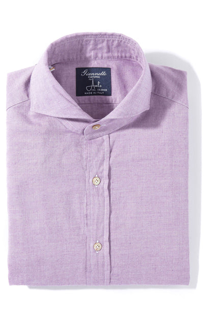 Diablo Cotton Shirt in Purple | Mens - Shirts - Dress | Giannetto Portofino
