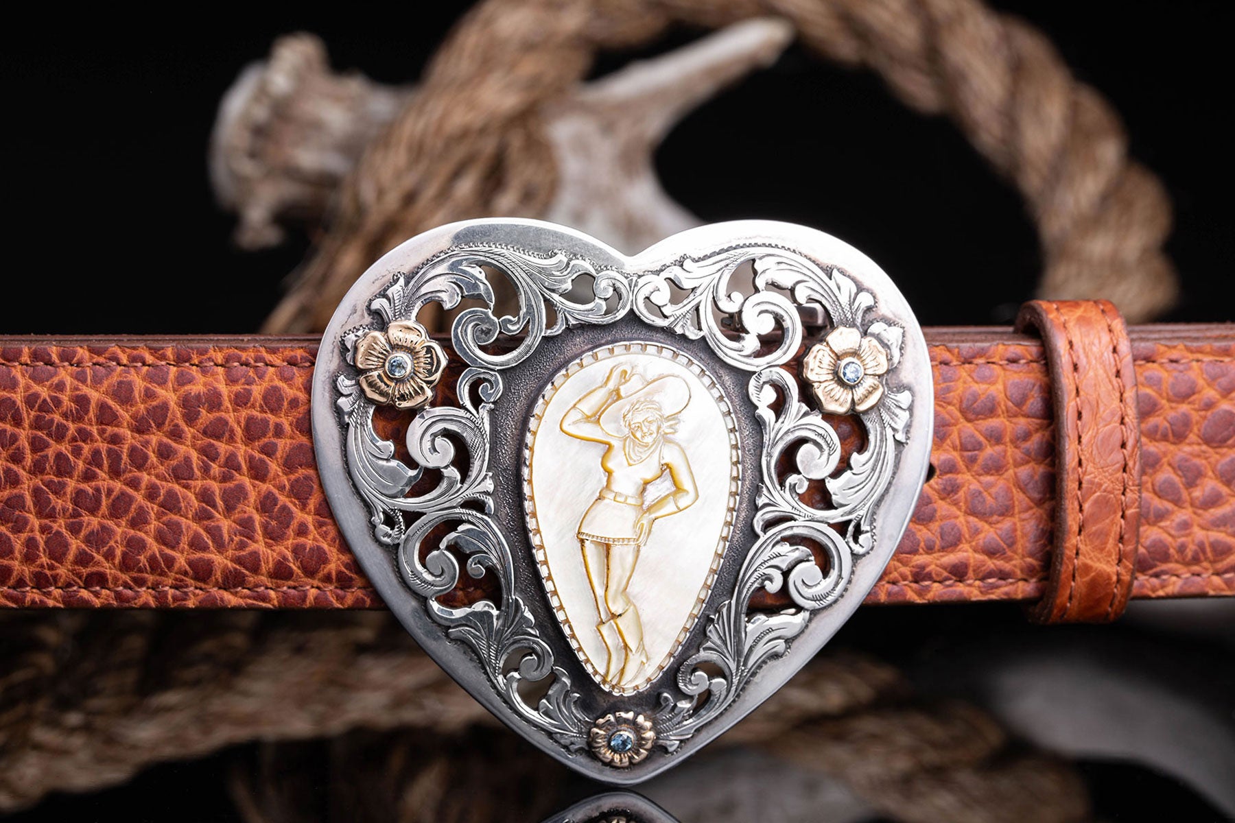 Mother of Pearl Trophy Buckle | Belts And Buckles - Trophy | Comstock Heritage