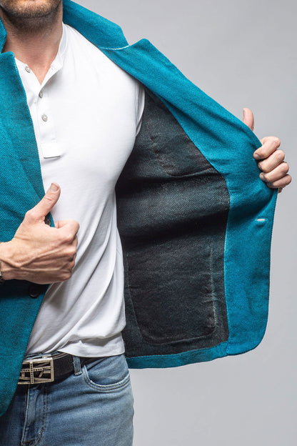 Chaya Painted Sport Coat In Electric Blue | Mens - Tailored - Sport Coats | Avant Toi