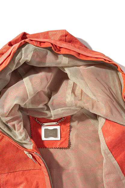 Laura Perforated Leather Hoody