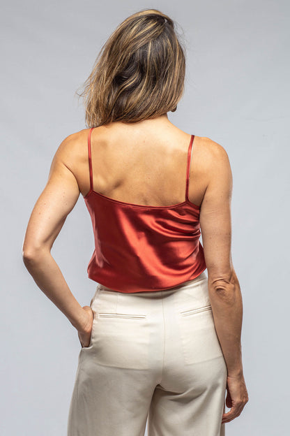 Linguini Silk Top In Tomato