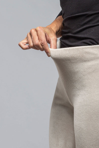 Mac Jeans MAC Anna Wide Cosy Corduroy Jersey Pant In White Sand Ladies - Pants - Knit