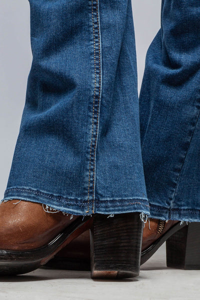 Mac Jeans MAC Boot Fringe Med Blue Ladies - Pants - Jeans