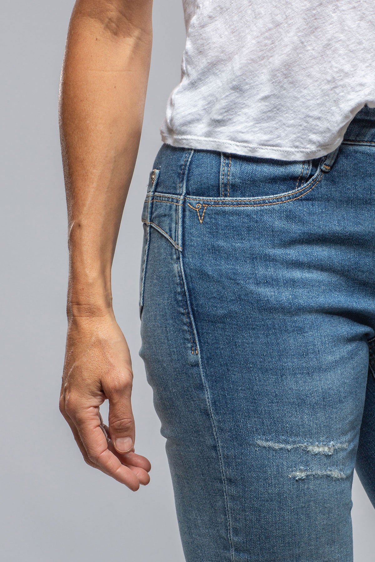 Mac Jeans MAC California Slim In Cool Destroyed Used Ladies - Pants - Jeans