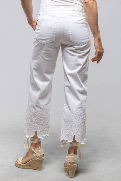 Mac Jeans MAC Chiara Cropped In Flower White Ladies - Pants - Jeans