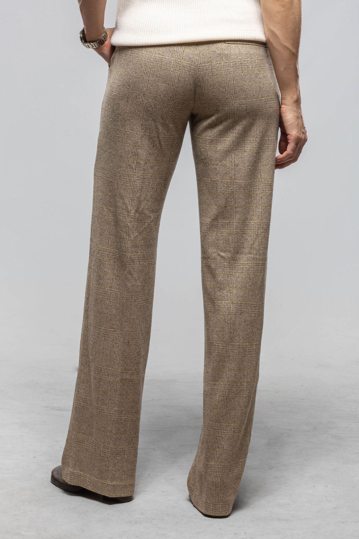 MAC Chiara Smart Pant In Light Shadow Check Green | Ladies - Pants - Slacks | Mac Jeans