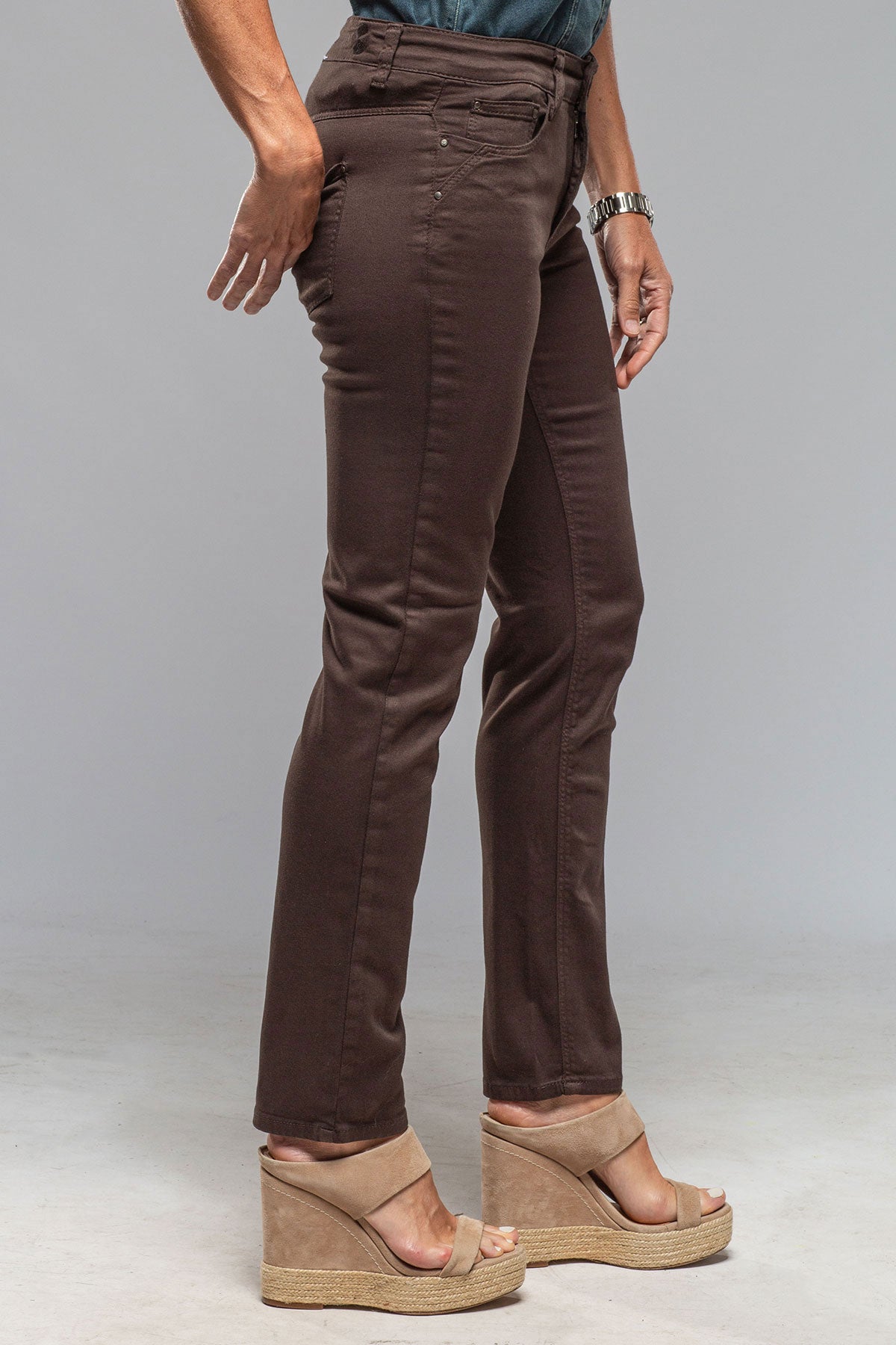 Mac Jeans MAC Dream Straight Authentic In Chocolate Brown Ladies - Pants - Jeans