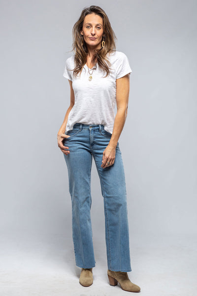 Mac Jeans MAC Dream Wide Fringe In Baby Blue Ladies - Pants - Jeans