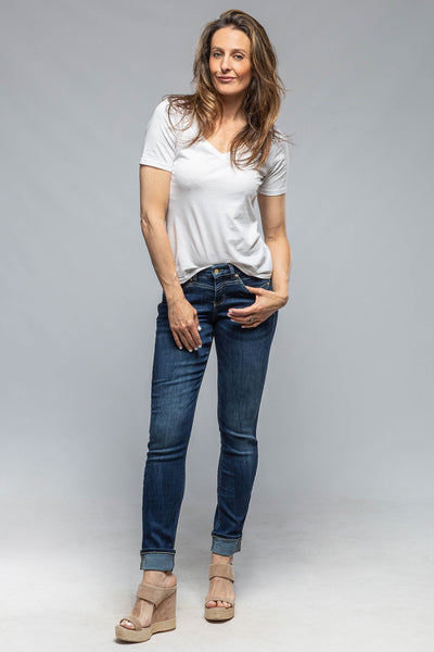 Mac Jeans MAC Rich Slim In Dark Blue Net Ladies - Pants - Jeans