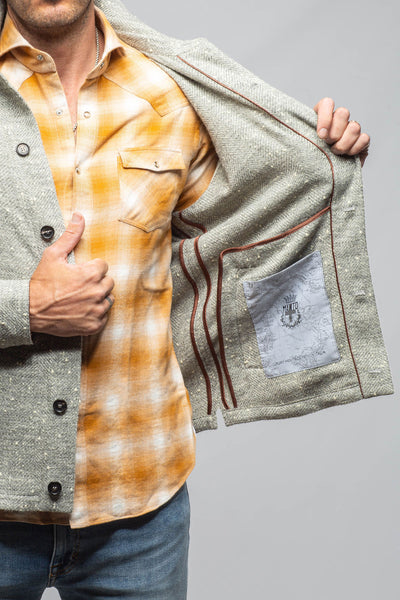 Bitterroot Donegal Overshirt In Grey | Mens - Outerwear - Overshirts | Manto