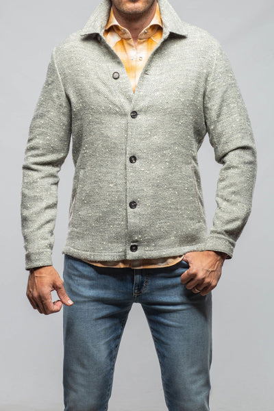 Bitterroot Donegal Overshirt In Grey | Mens - Outerwear - Overshirts | Manto