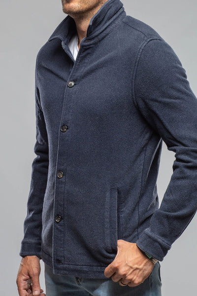 Manto | Calderwood Garment Dyed Shirt Jacket In Blue | Mens - Outerwear - Overshirts 