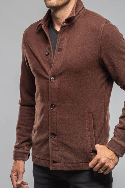 Manto | Calderwood Garment Dyed Shirt Jacket In Chocolate | Mens - Outerwear - Overshirts 