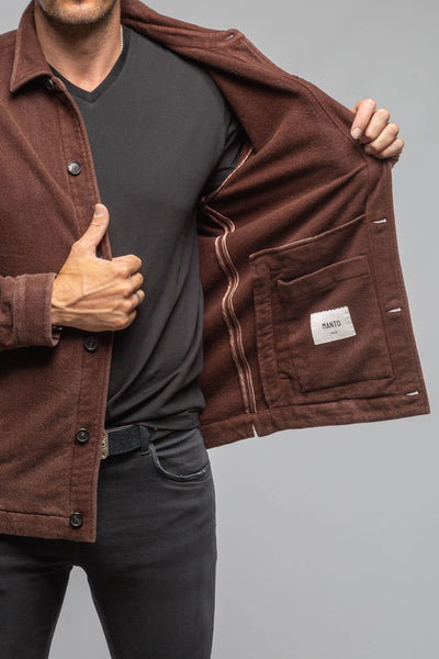 Manto | Calderwood Garment Dyed Shirt Jacket In Chocolate | Mens - Outerwear - Overshirts 