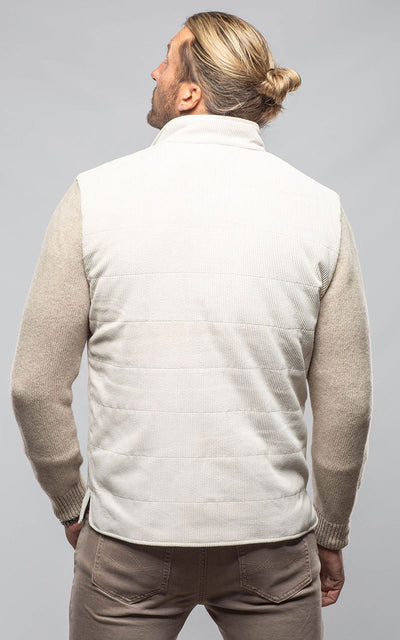 Manto Cayuse Corduroy Jacket With Knit Sleeve In Cream Mens - Outerwear - Cloth