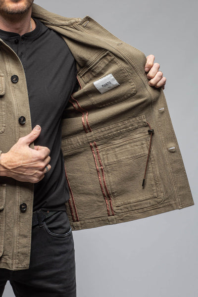 Manto Chinaco Safari Jacket In Moss Grey Mens - Outerwear - Lightweight