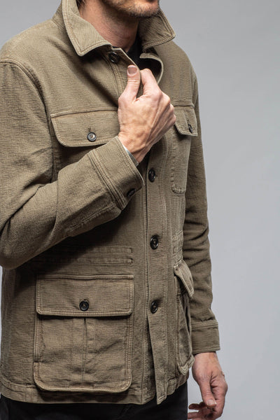 Manto Chinaco Safari Jacket In Moss Grey Mens - Outerwear - Lightweight