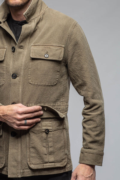 Manto Chinaco Safari Jacket In Moss Grey Mens - Outerwear - Lightweight