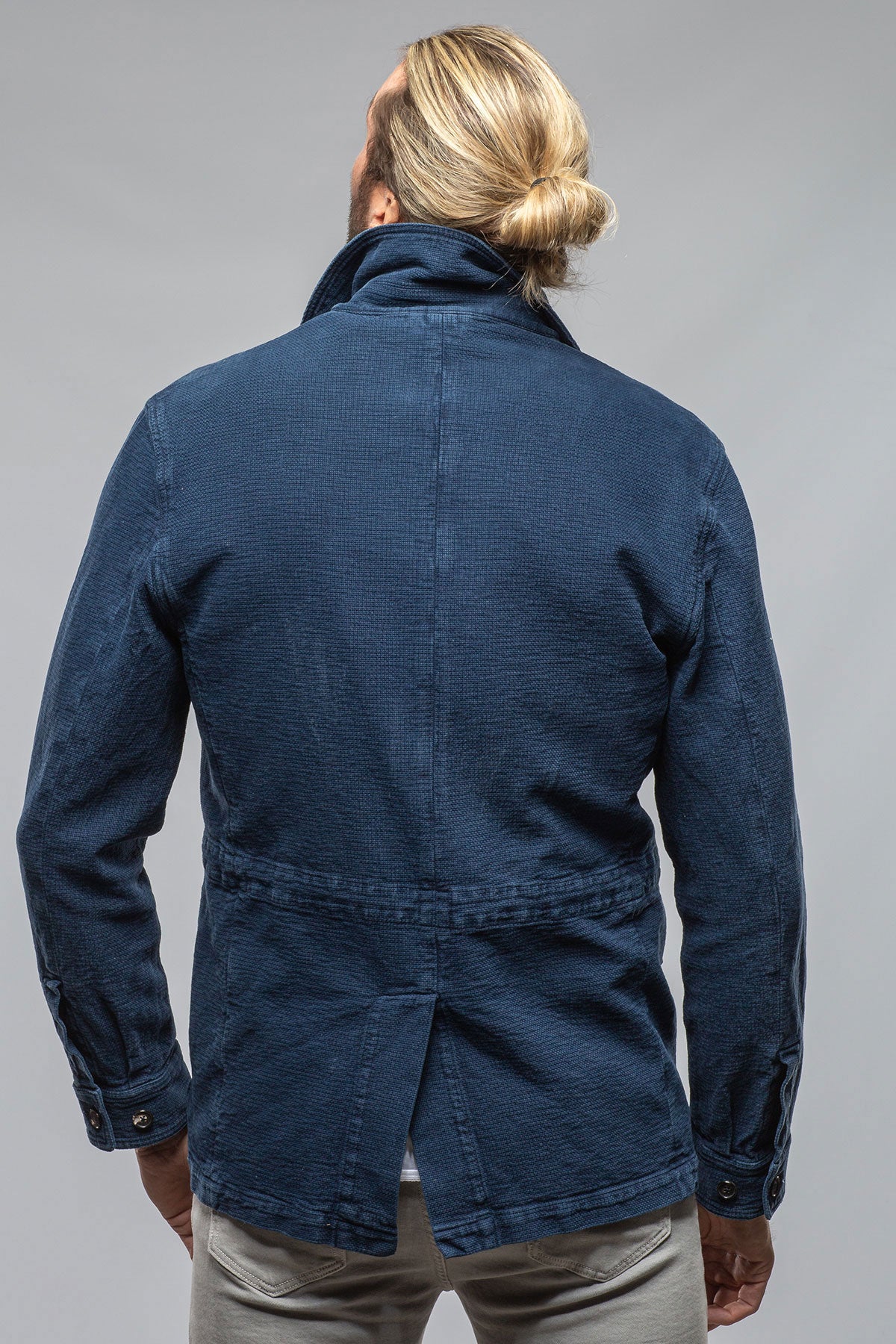 Chinaco Safari Jacket In Navy | Mens - Outerwear - Overshirts | Manto