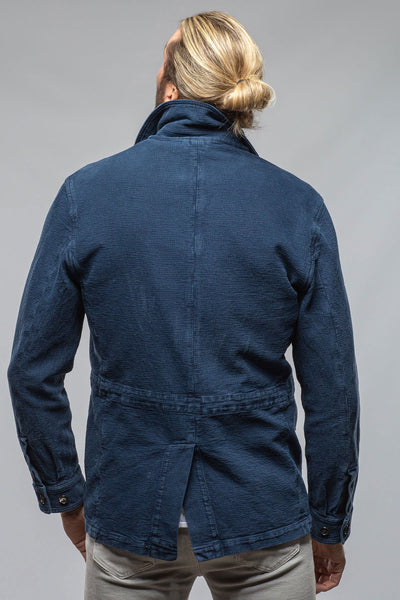 Chinaco Safari Jacket In Navy | Mens - Outerwear - Overshirts | Manto