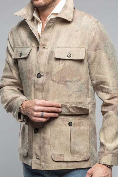 Manto Cuervo Safari Jacket In Printed Canvas Mens - Outerwear - Lightweight