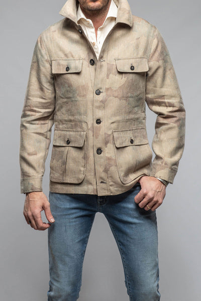 Manto Cuervo Safari Jacket In Printed Canvas Mens - Outerwear - Lightweight