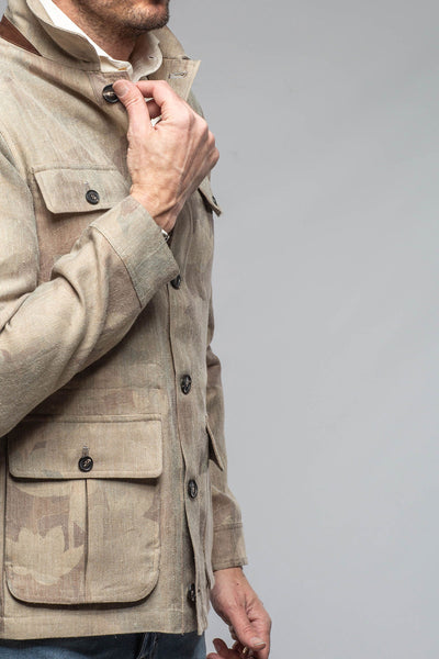 Manto Cuervo Safari Jacket In Printed Canvas Mens - Outerwear - Lightweight