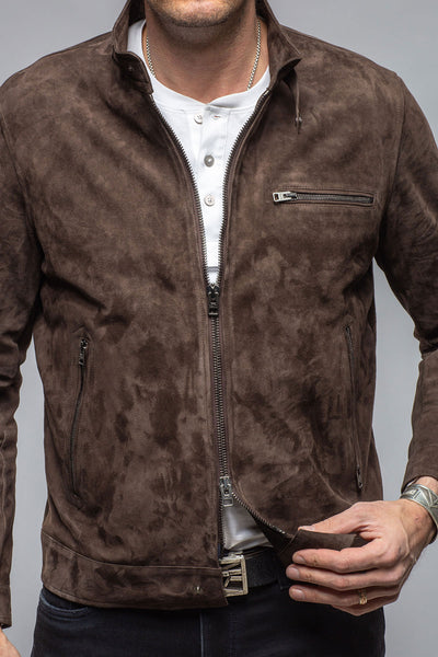 Lunazul Biker Blouson In Brown | Mens - Outerwear - Leather | Manto