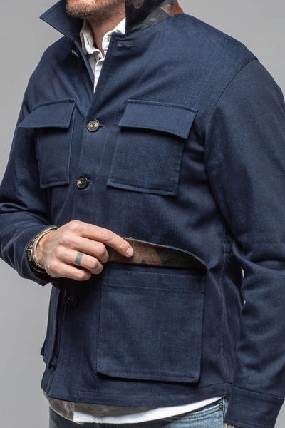 Manto Olmeca Safari Jacket In Navy Mens - Outerwear - Lightweight