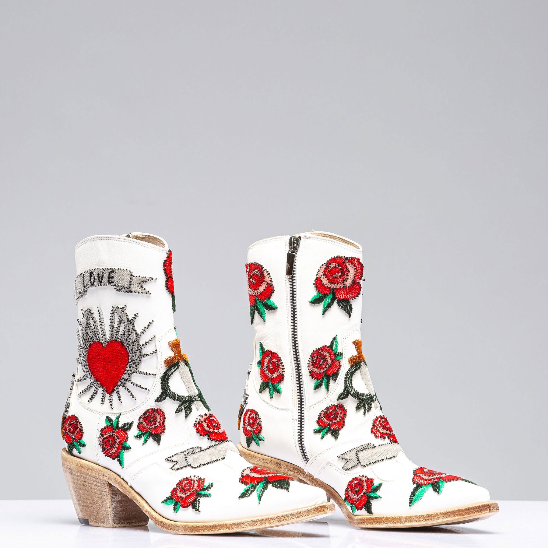Marco Delli Love Boot In White Ladies - Cowboy Boots