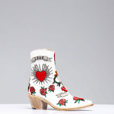 Marco Delli Love Boot In White Ladies - Cowboy Boots