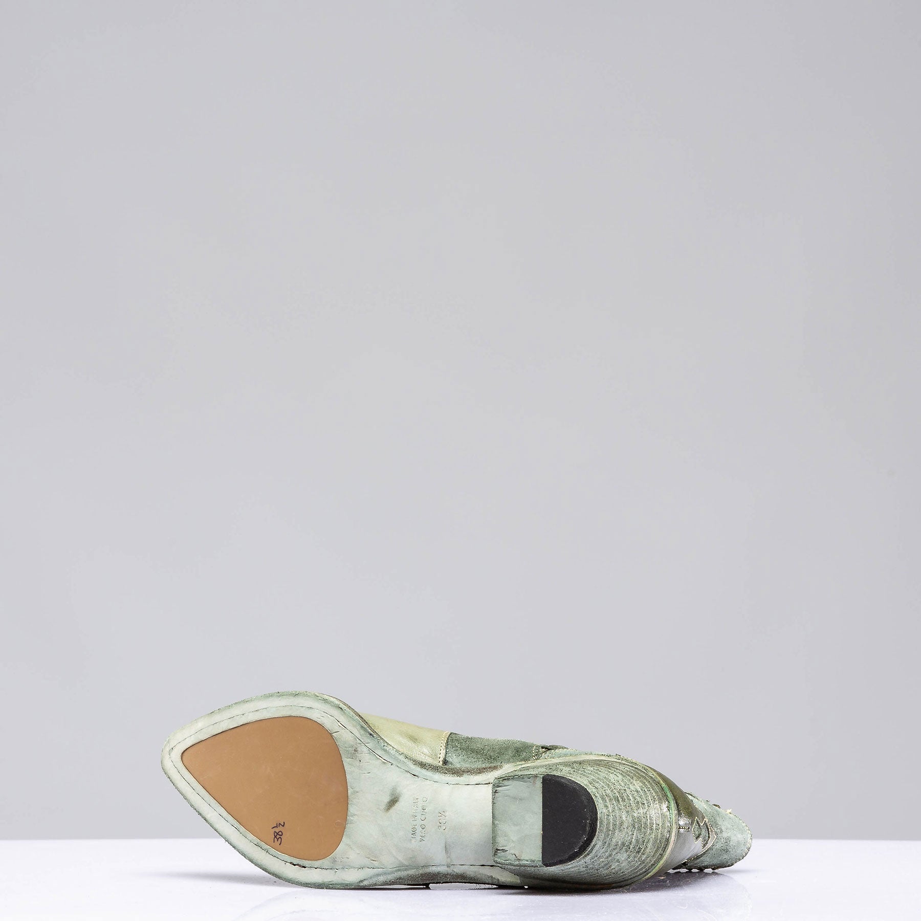 Luz Leather & Suede Boots In Green | Ladies - Cowboy Boots | Marco Delli