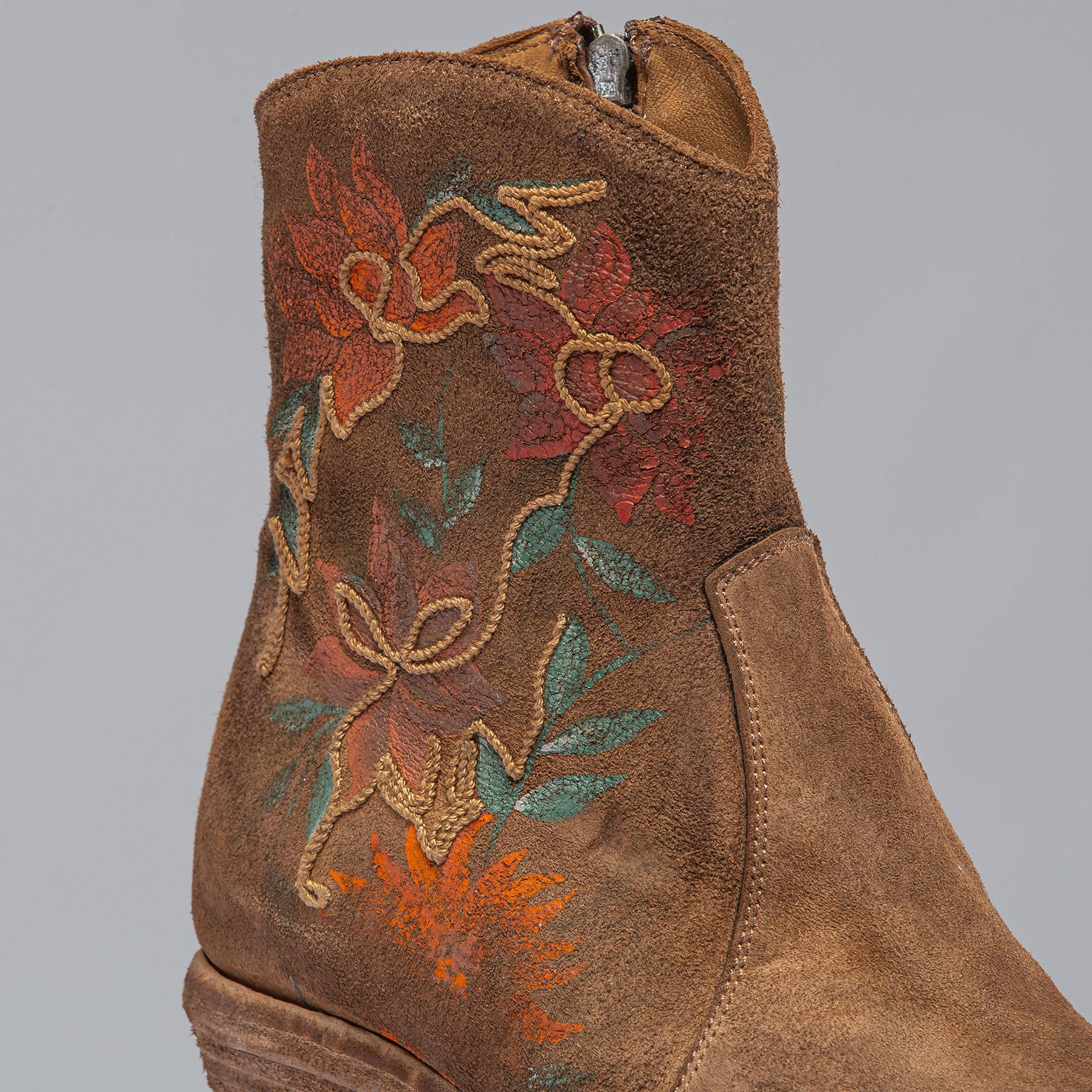 Marco Delli Manzanita Hand Painted & Embroidered Boot In Tobacco Ladies - Cowboy Boots