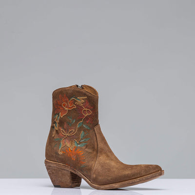 Marco Delli Manzanita Hand Painted & Embroidered Boot In Tobacco Ladies - Cowboy Boots