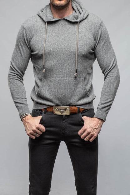 Florio II Cashmere Hoodie In Grey | Mens - Sweaters | Stile Latino