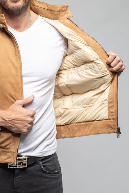 Bernard Suede Puffer | Samples - Mens - Outerwear - Leather | Axel's Florence Collection