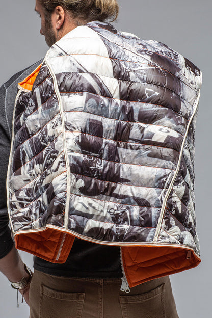 Saxan Leather Vest In Orange