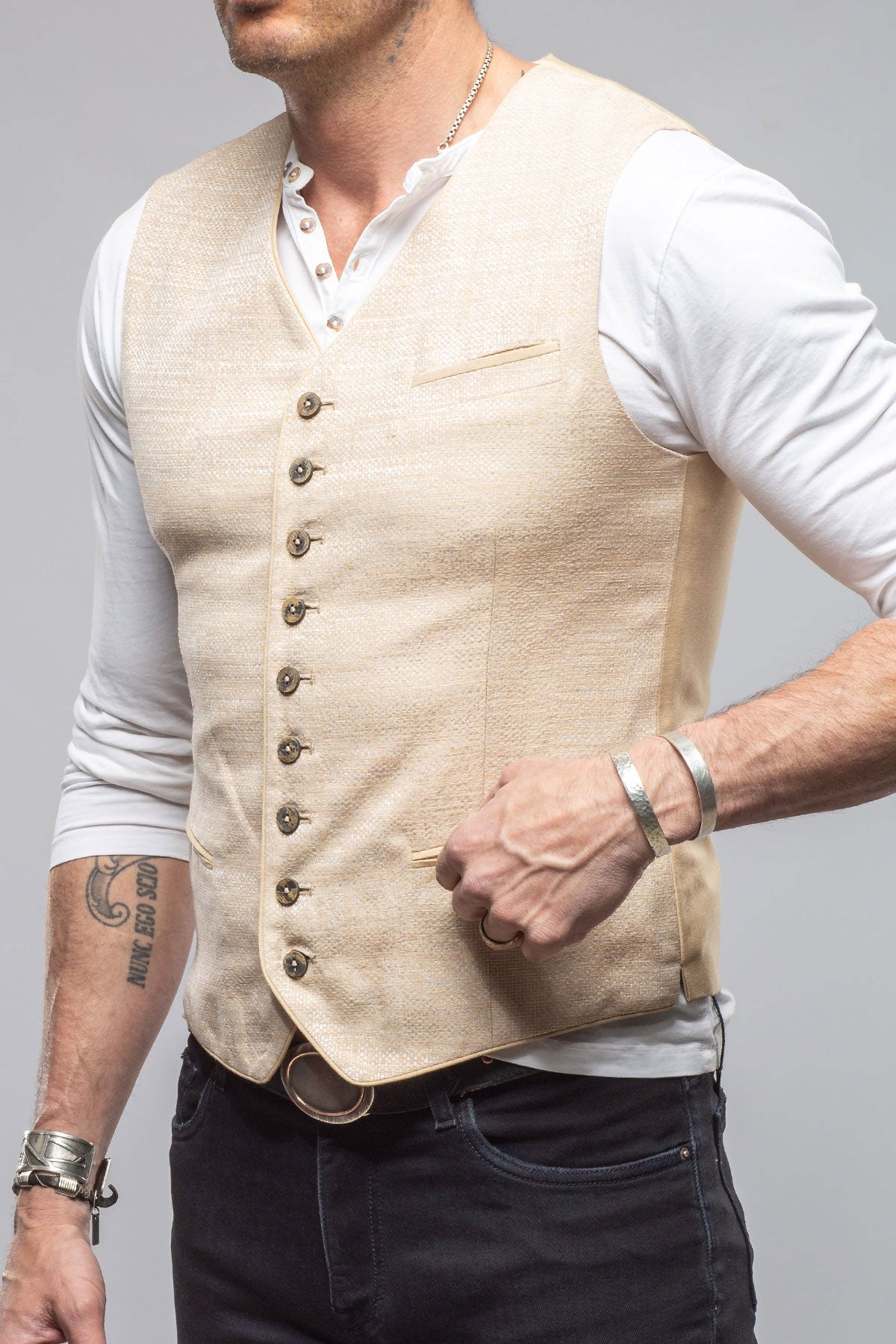 Mothwurf Ellis Tailored Vest In Hazelnut Mens - Tailored - Vests