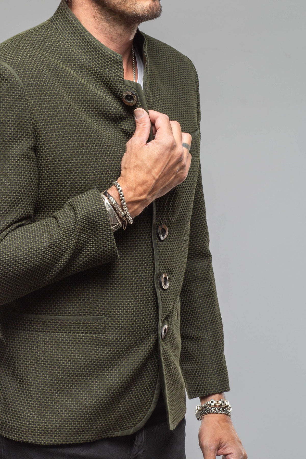 Mothwurf Fortaleza Jacket In Olive Mens - Tailored