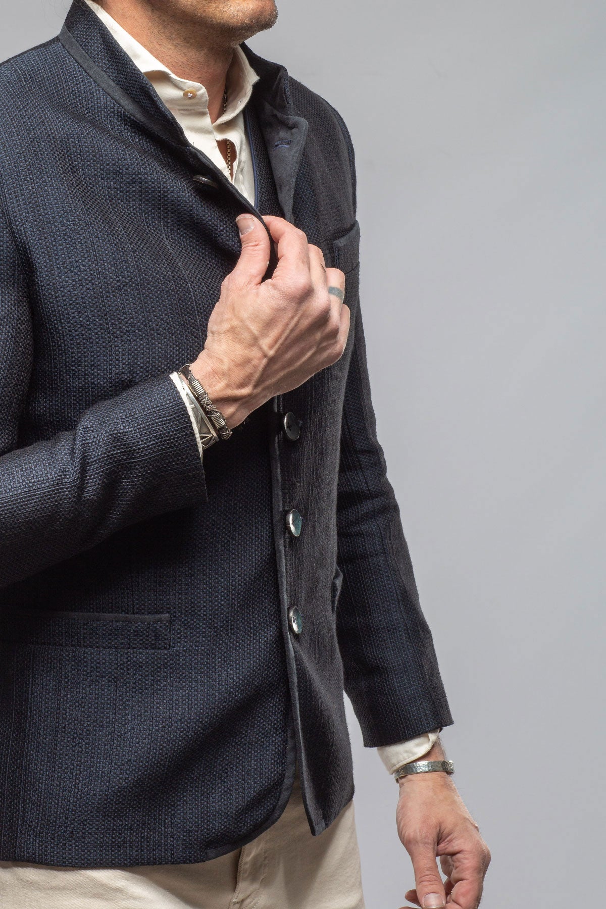 Mothwurf Hans Jacket In Marine Mens - Tailored - Jackets