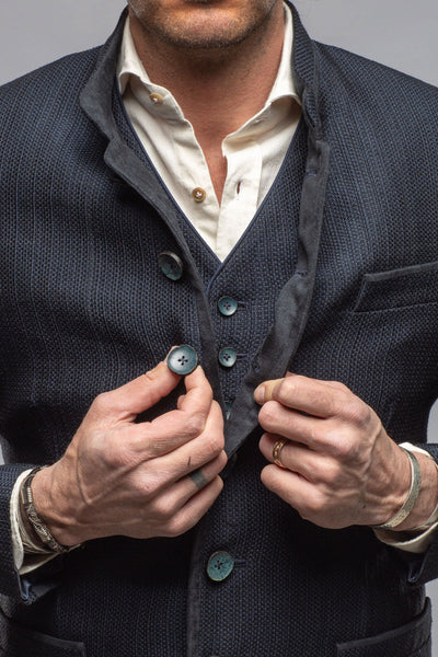 Mothwurf Hans Jacket In Marine Mens - Tailored - Jackets
