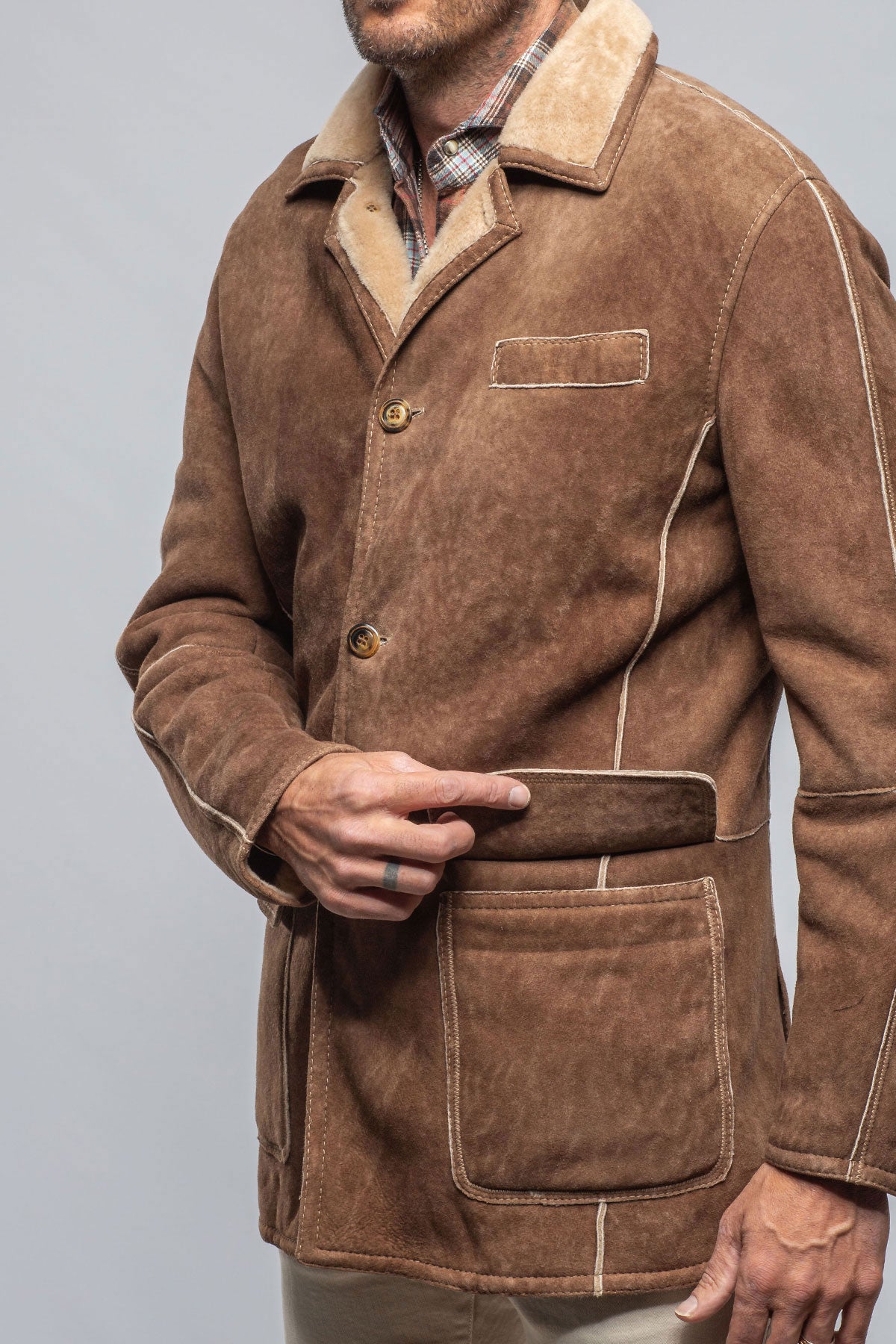 Jari Shearling Blazer | Samples - Mens - Outerwear - Shearling | Gimo's