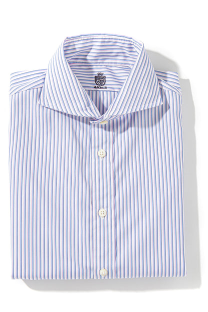 Poplin Blue Stripe Shirt In Pink Shadow Stripe | Mens - Shirts - Dress | Axels-Is