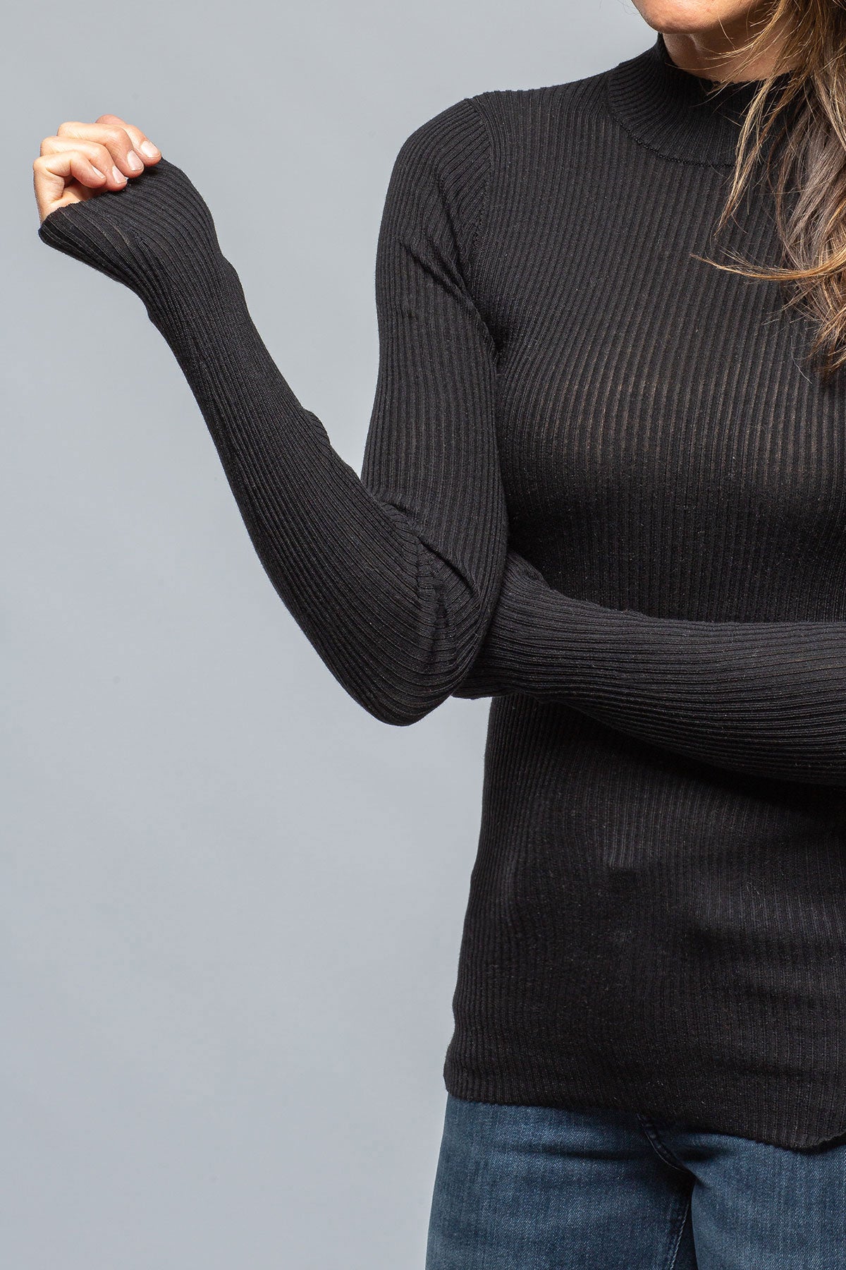 Nells Nelson Pernilla Mock Neck Turtle In Black Ladies - Tops