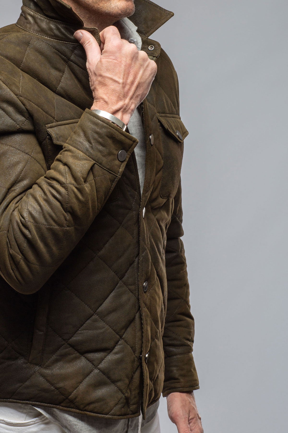 Academia Jacket in Ocean Depth | Mens - Outerwear - Leather | DiBello